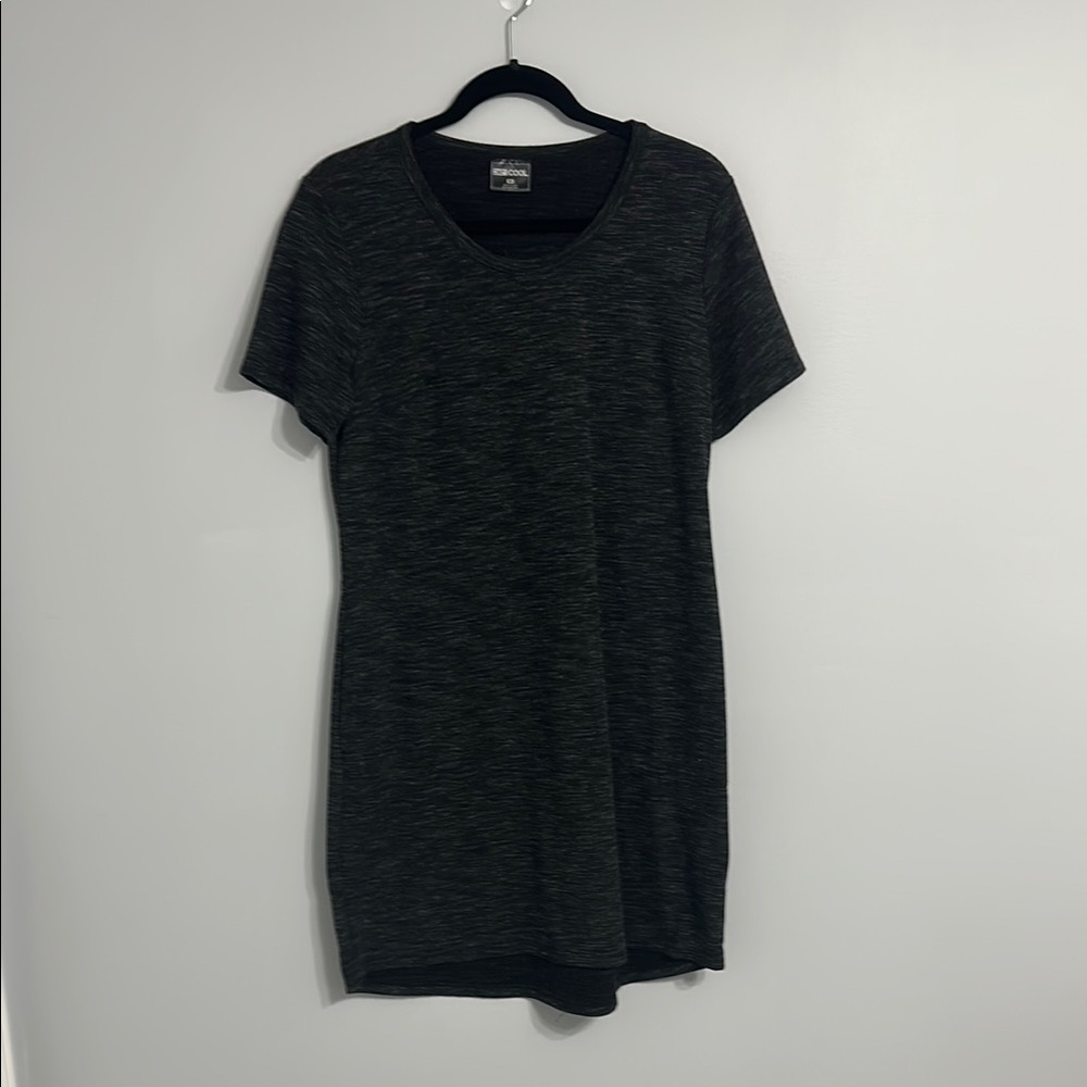 32 Degrees Heathered Black Short Sleeve Dress
